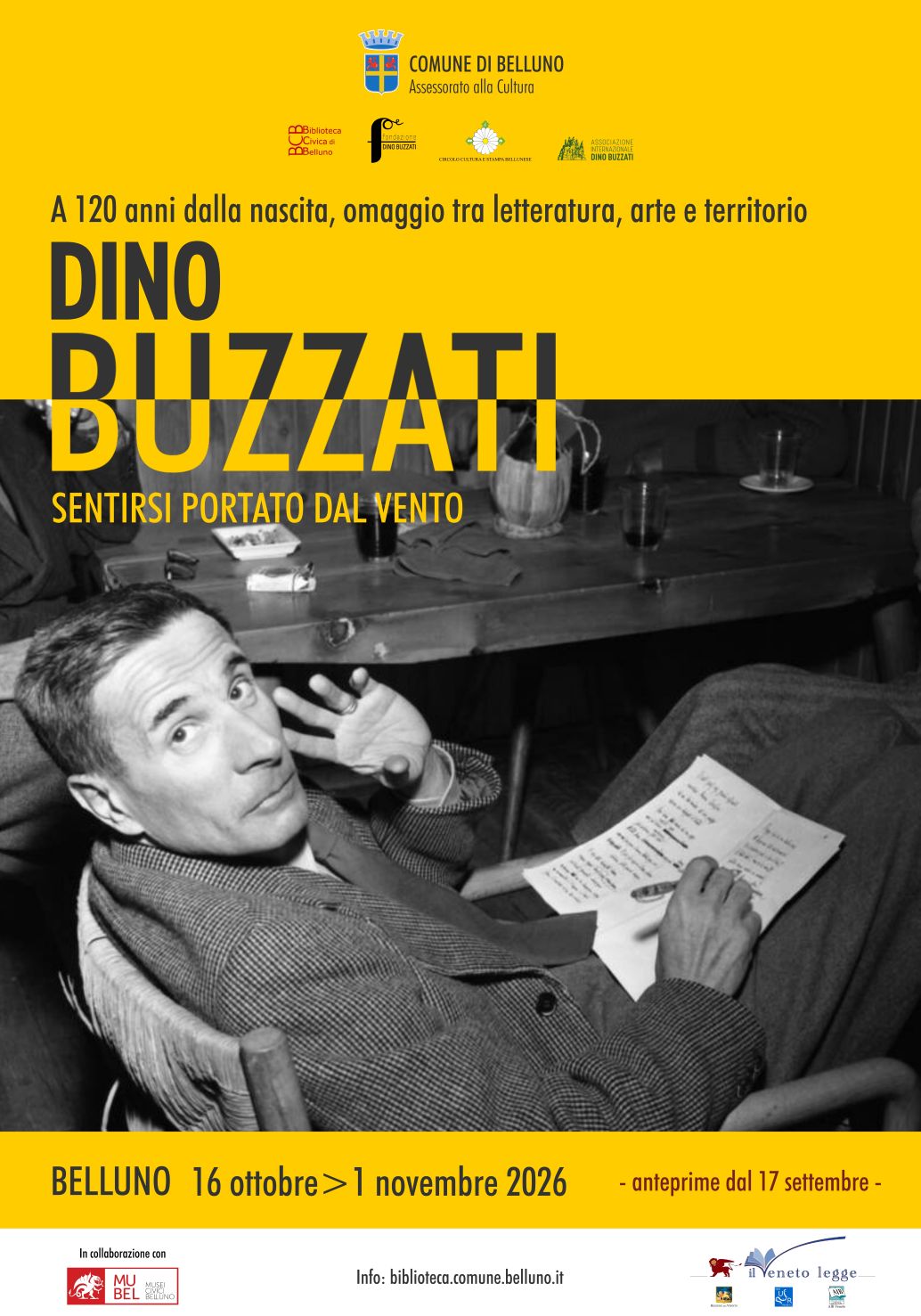 Dino Buzzati: sentirsi portato dal vento